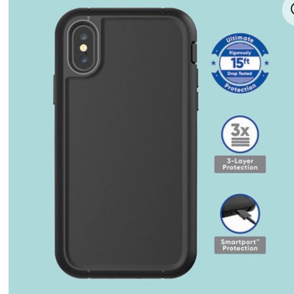 💜iPhone XSMAX Rugged W/Built in AntimicrobialCase